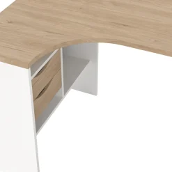 Hoek-kantoorbureau Function Plus Wit Jackson Hickory - Giga Living