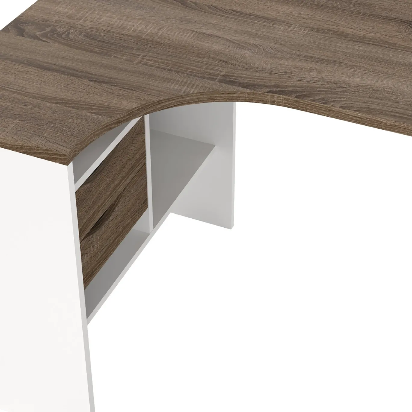Hoek-kantoorbureau Function Plus Wit Truffel - Giga Living