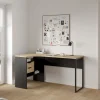 Hoek-kantoorbureau Function Plus Naturel/Mat Zwart - Giga Living
