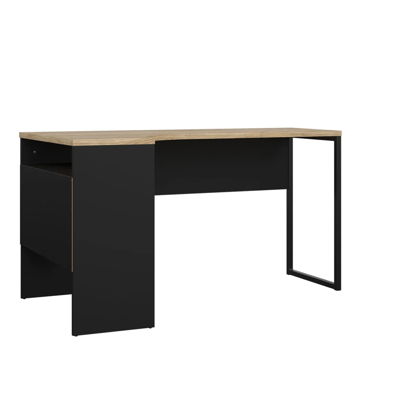 Hoek-kantoorbureau Function Plus Naturel/Mat Zwart - Giga Living