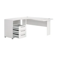 Hoek-kantoorbureau Prima Wit - Giga Living