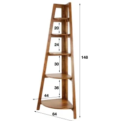 Hoekrek Angle Acaciahout Inklapbaar