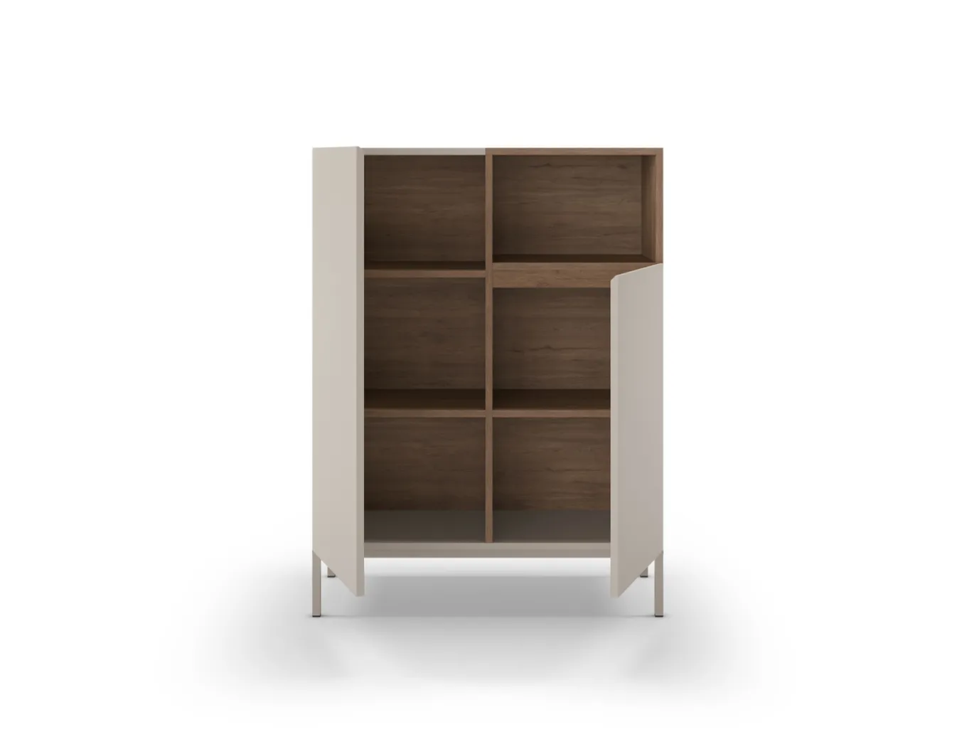 Hoge Kast Cailin 2d1h Crème/Naturel Me - Giga Meubel