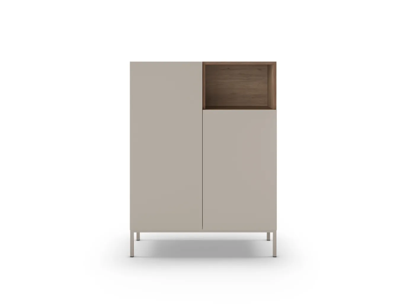 Hoge Kast Cailin 2d1h Crème/Naturel Me - Giga Meubel