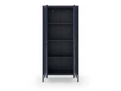 Hoge Vitrinekast Diora 2d Blauw - Giga Meubel