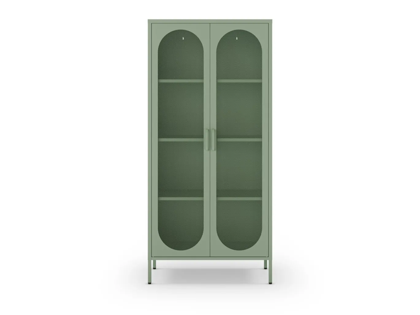 Hoge Vitrinekast Diora 2d Mintgroen - Giga Meubel
