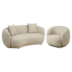 House Nordic Bank en Fauteuil Set Hawkes Zand