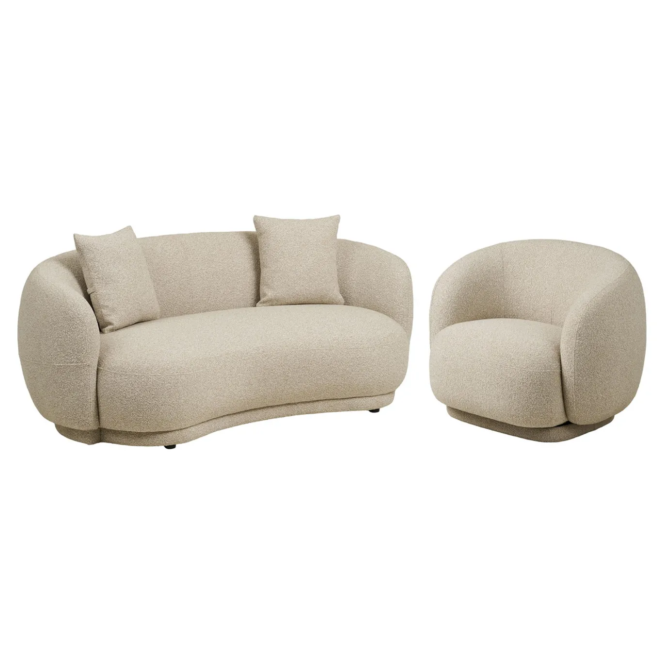 House Nordic Bank en Fauteuil Set Hawkes Zand