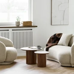 House Nordic Bank en Fauteuil Set Hawkes Zand