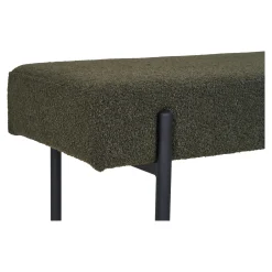 House Nordic Bankje Swindon Bouclé Donkergroen 100cm