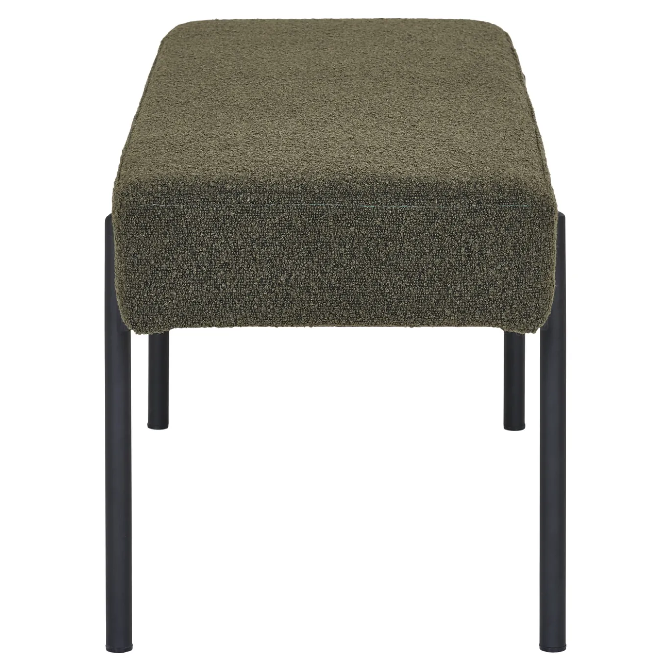 House Nordic Bankje Swindon Bouclé Donkergroen 100cm