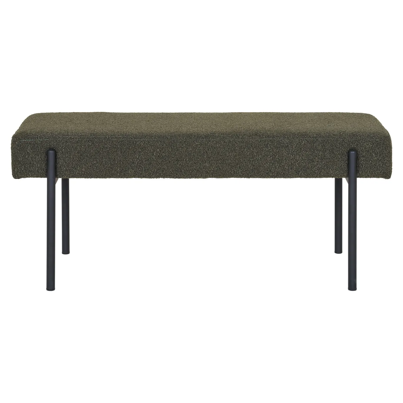 House Nordic Bankje Swindon Bouclé Donkergroen 100cm