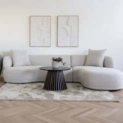 House Nordic Bank Kingston Polyester Naturel Rechts