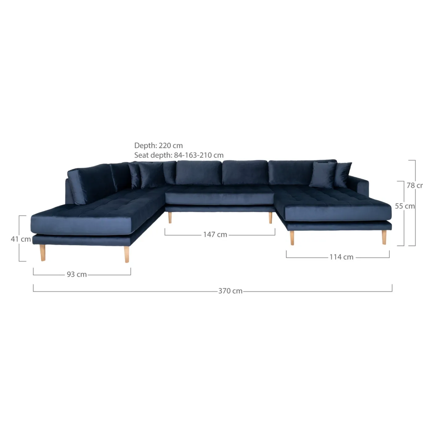 House Nordic Bank U Lido Met Open Einde Rechts Donkerblauw