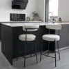 House Nordic Barstoel Badalona Bouclé Wit
