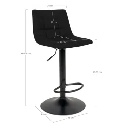 House Nordic Barstoel Middelfart Zwart