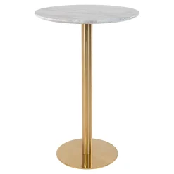 House Nordic Bartafel Bolzano Marmerlook Wit/Goud Ø70cm