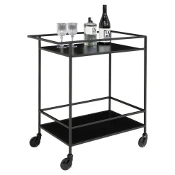 House Nordic Bar Trolley Vita Zwart