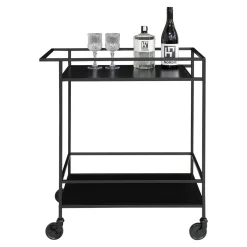 House Nordic Bar Trolley Vita Zwart