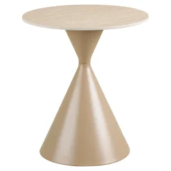 House Nordic Bijzettafel Annecy Keramisch/Travertin Zand ø50cm
