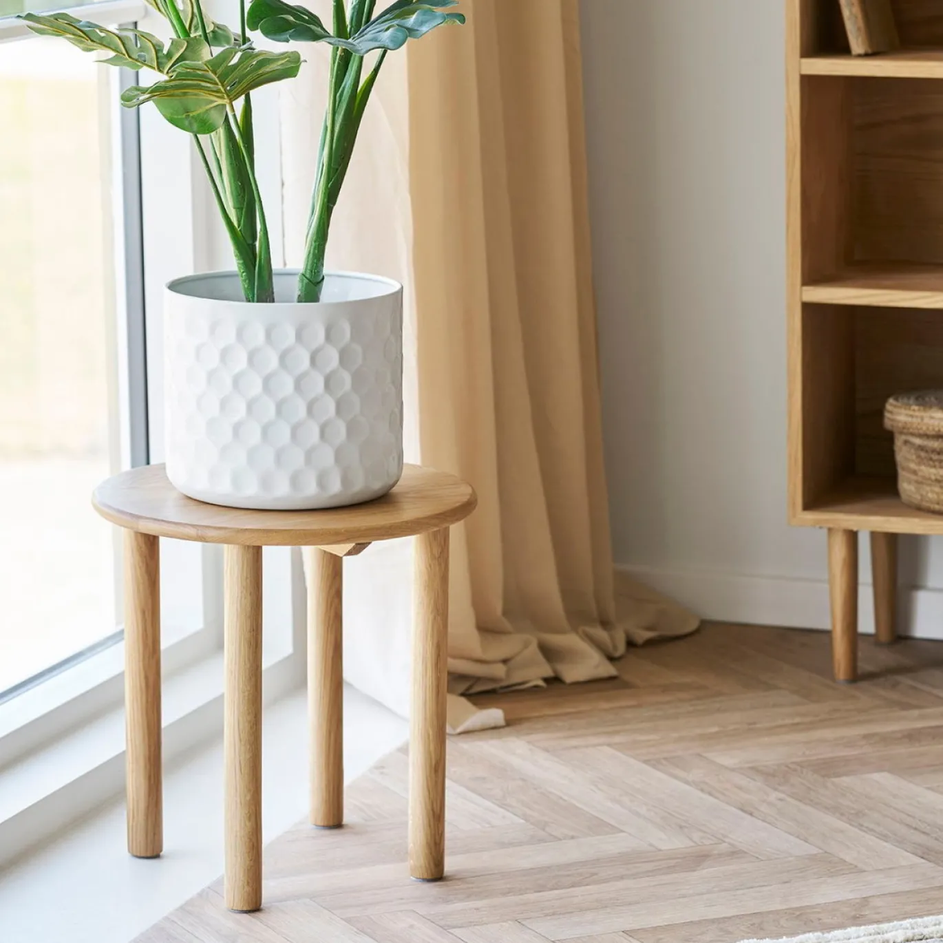 House Nordic Bijzettafel Jena Eiken Naturel ø40cm