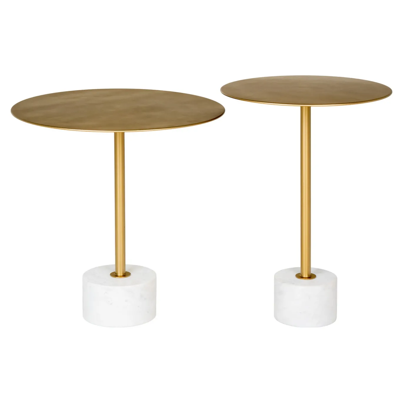 House Nordic Bijzettafel Lecco Koper/Marmer Ø51x52cm