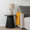House Nordic Bijzettafel Osaka Eikenfineer Zwart ø50cm