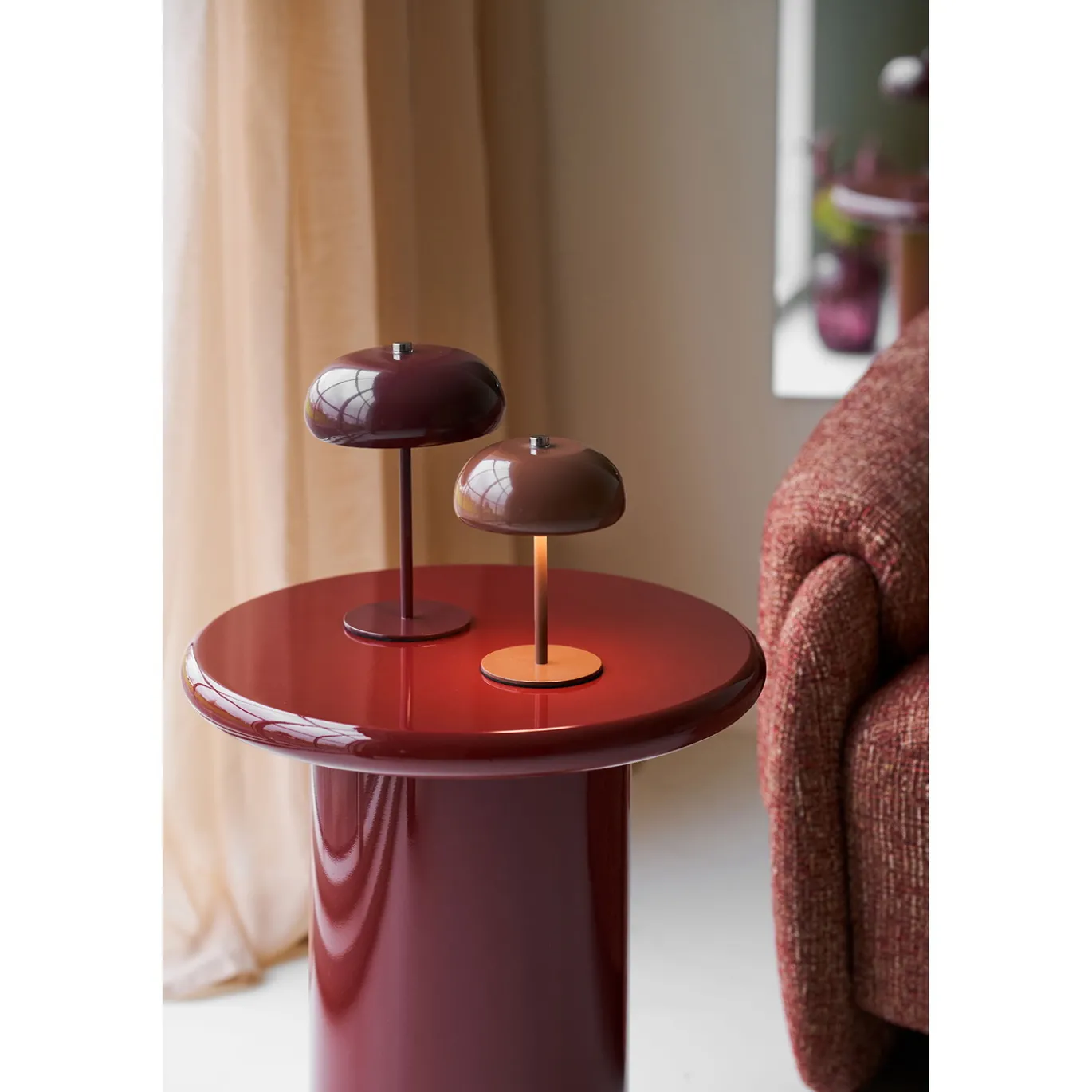 House Nordic Bijzettafel Otago Bordeaux ø45cm