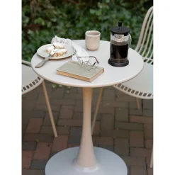 House Nordic Bistrotafel Meira Staal Taupe ø60cm