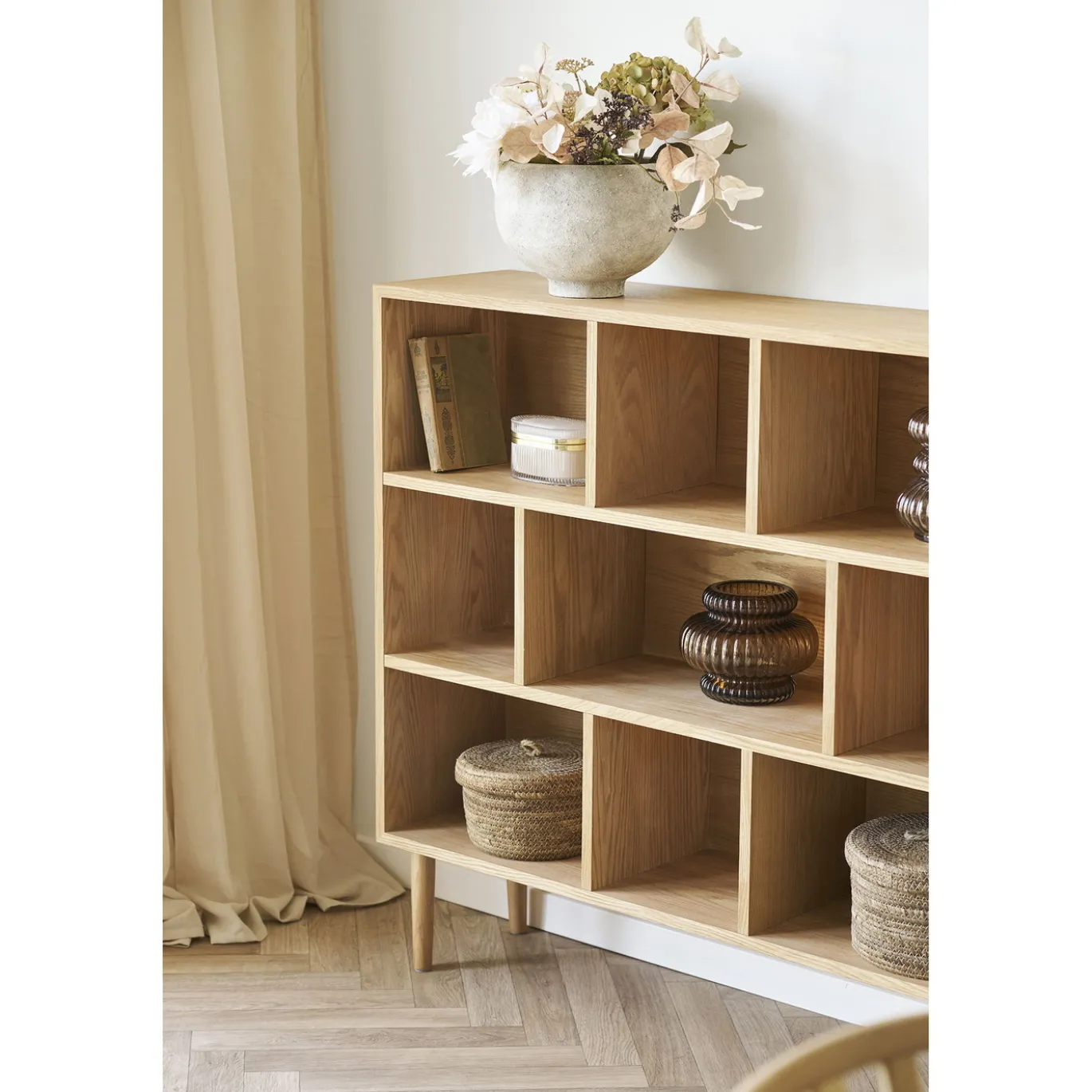 House Nordic Boekenkast Oshawa Eikenfineer Naturel