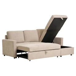 House Nordic Chaise Longue Slaapbank Belfast met Opslag Zand