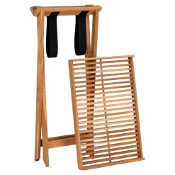 House Nordic Dienblad Tafel Ronda Teak Naturel 60x40x70cm