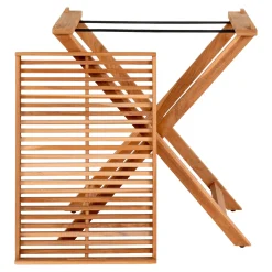 House Nordic Dienblad Tafel Ronda Teak Naturel 60x40x70cm