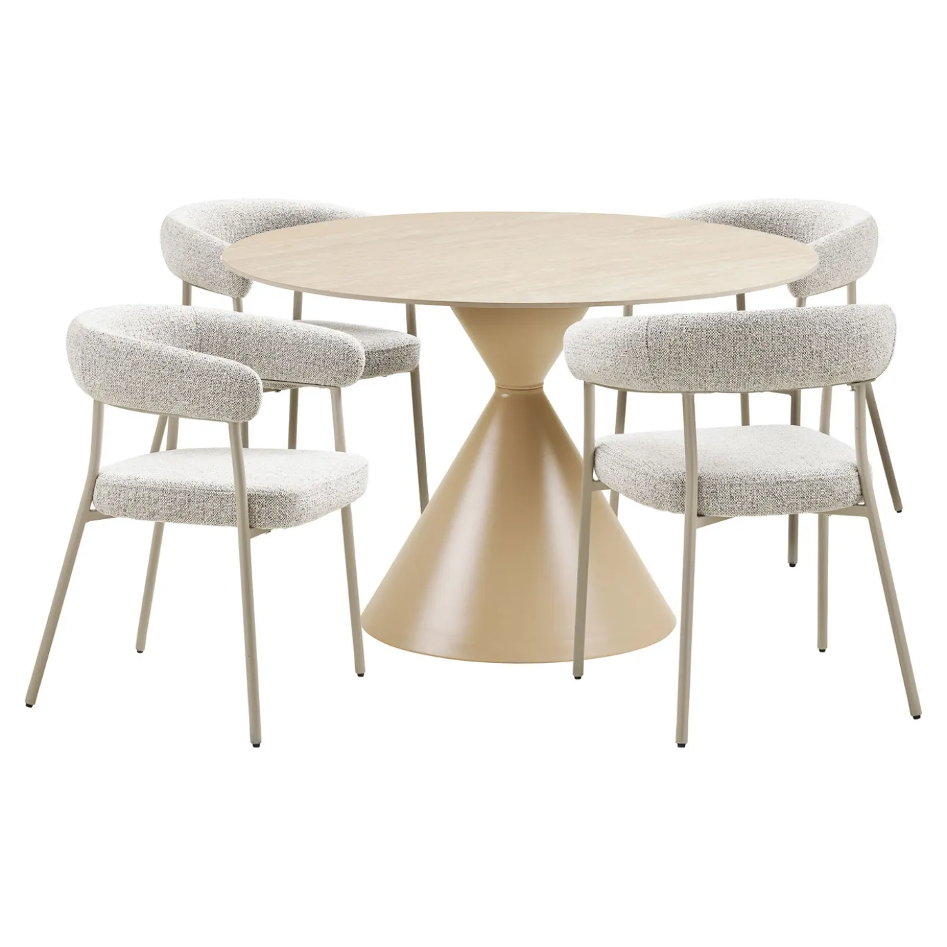 House Nordic Eetkamerset Annecy en Trivio met 4 Stoelen