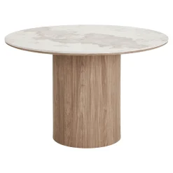 House Nordic Eetkamerset Athens Rond en Agustin met 4 stoelen