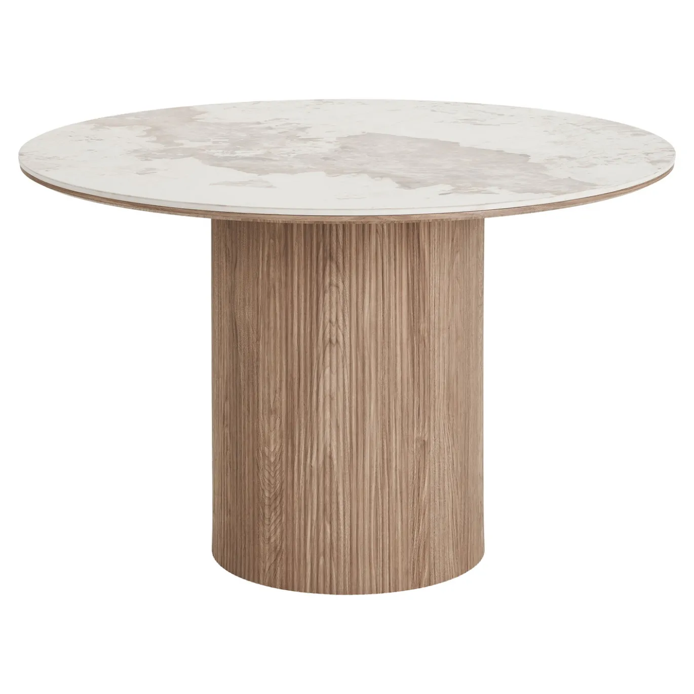 House Nordic Eetkamerset Athens Rond en Agustin met 4 stoelen