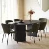 House Nordic Eetkamerset Boavista en Maceda met 6 Stoelen Zwart