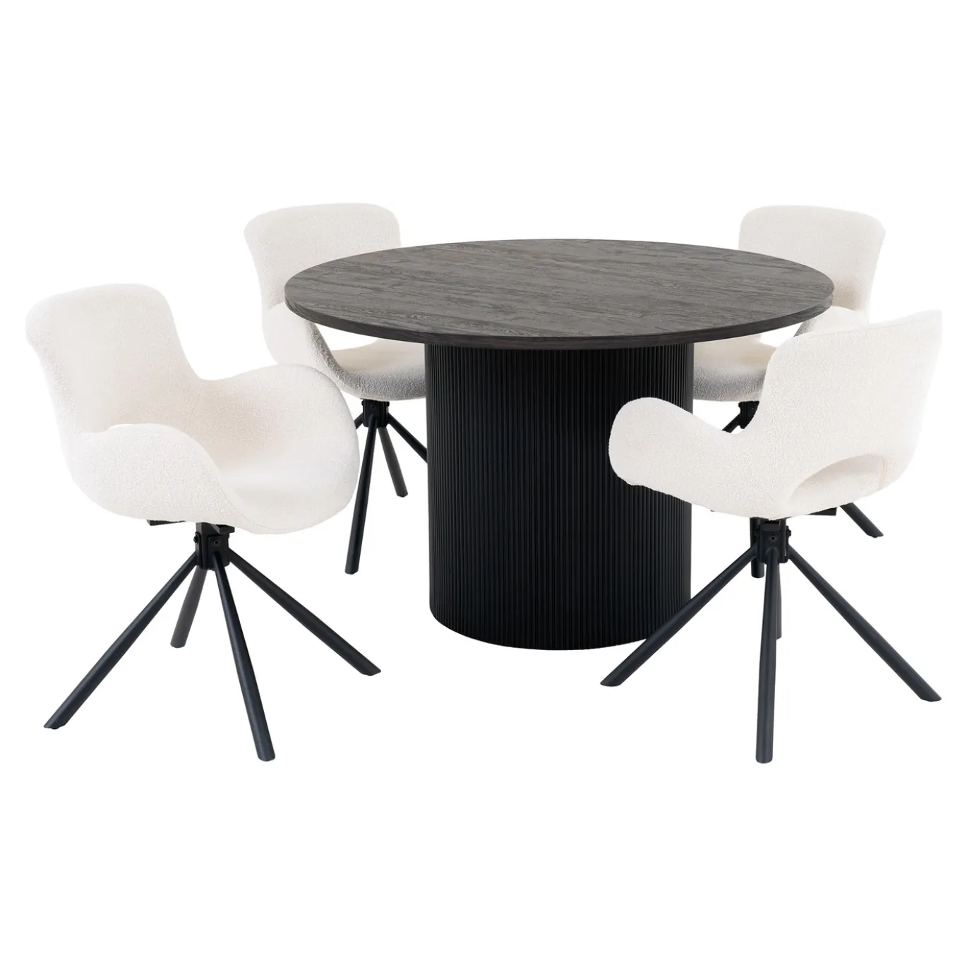House Nordic Eetkamerset Boavista en Admorim - Eettafel met 4 Eetkamerstoelen