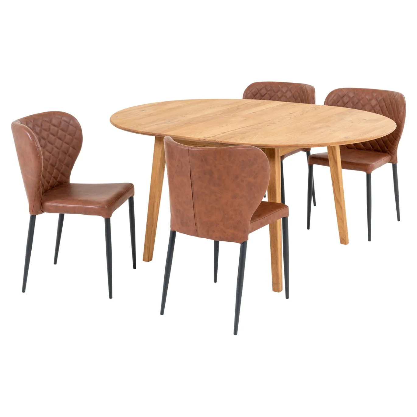 House Nordic Eetkamerset metz en Pisa - Eettafel met 4 Eetkamerstoelen