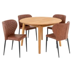 House Nordic Eetkamerset metz en Pisa - Eettafel met 4 Eetkamerstoelen