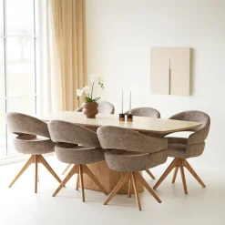 House Nordic Eetkamerset Noli en Dover met 6 Stoelen