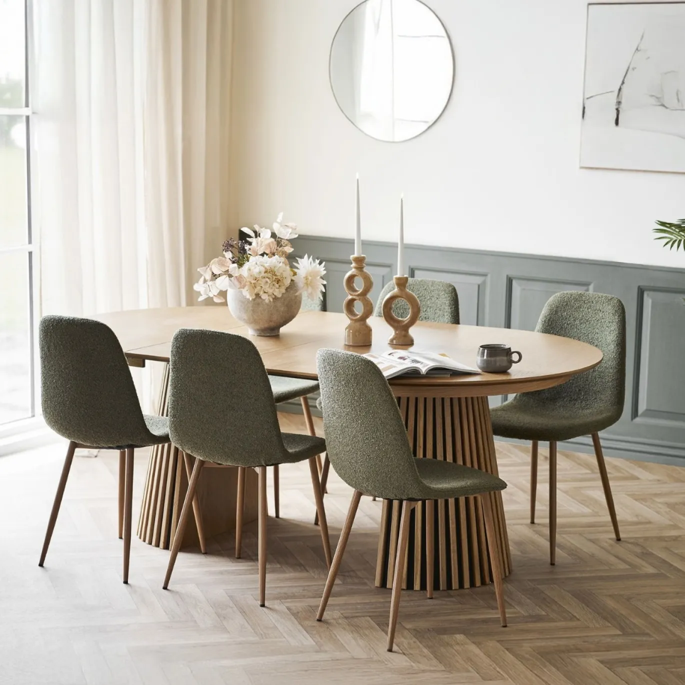 House Nordic Eetkamerset Osaka en Stockholm met 6 stoelen