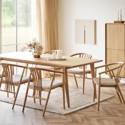 House Nordic Eetkamerstoel Agustin Naturel/Zand