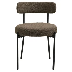 House Nordic Eetkamerstoel Badalona Bouclé Bruin