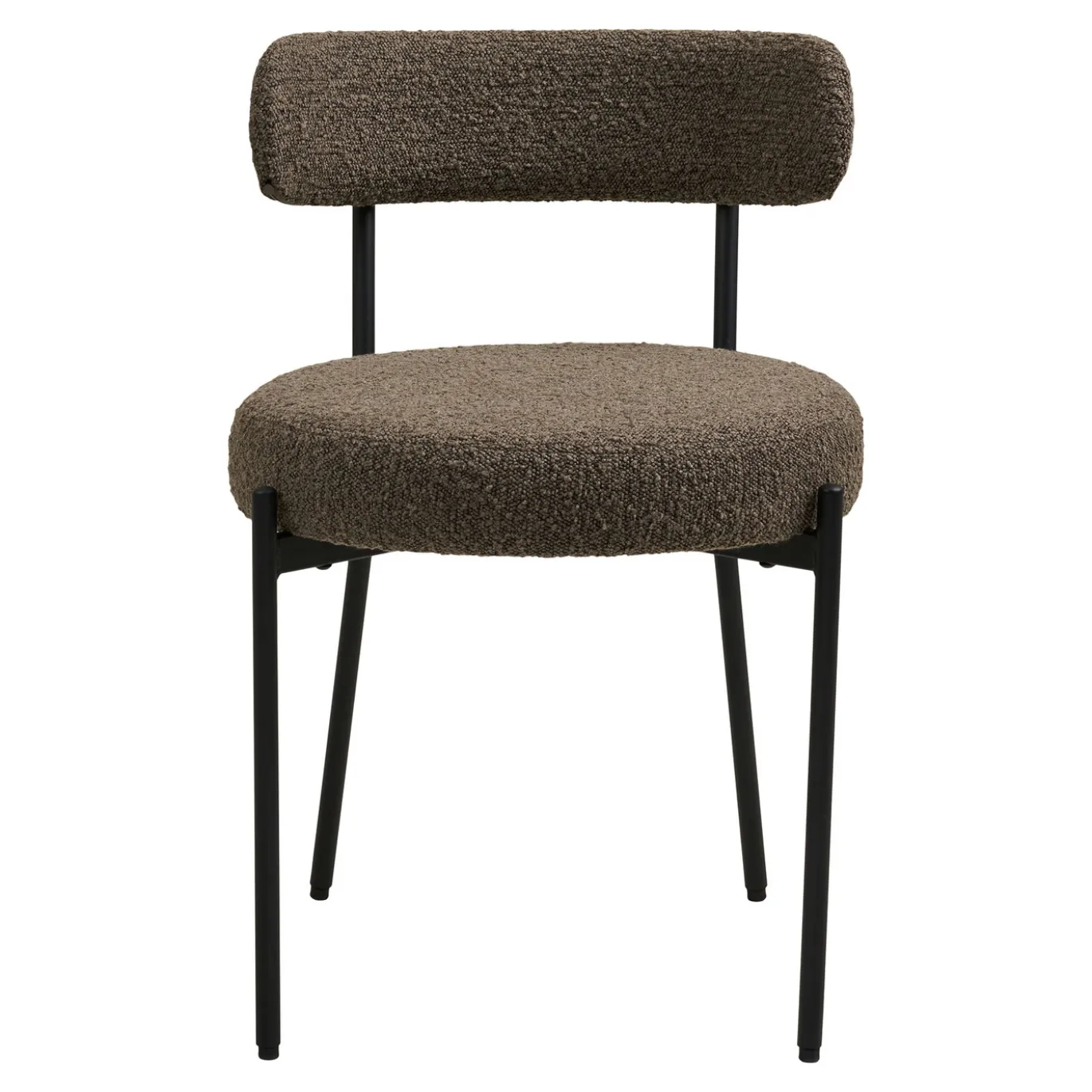 House Nordic Eetkamerstoel Badalona Bouclé Bruin