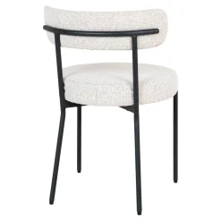House Nordic Eetkamerstoel Badalona Bouclé Wit