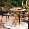 House Nordic Eetkamerstoel Canari PE Rotan Naturel/Zwart