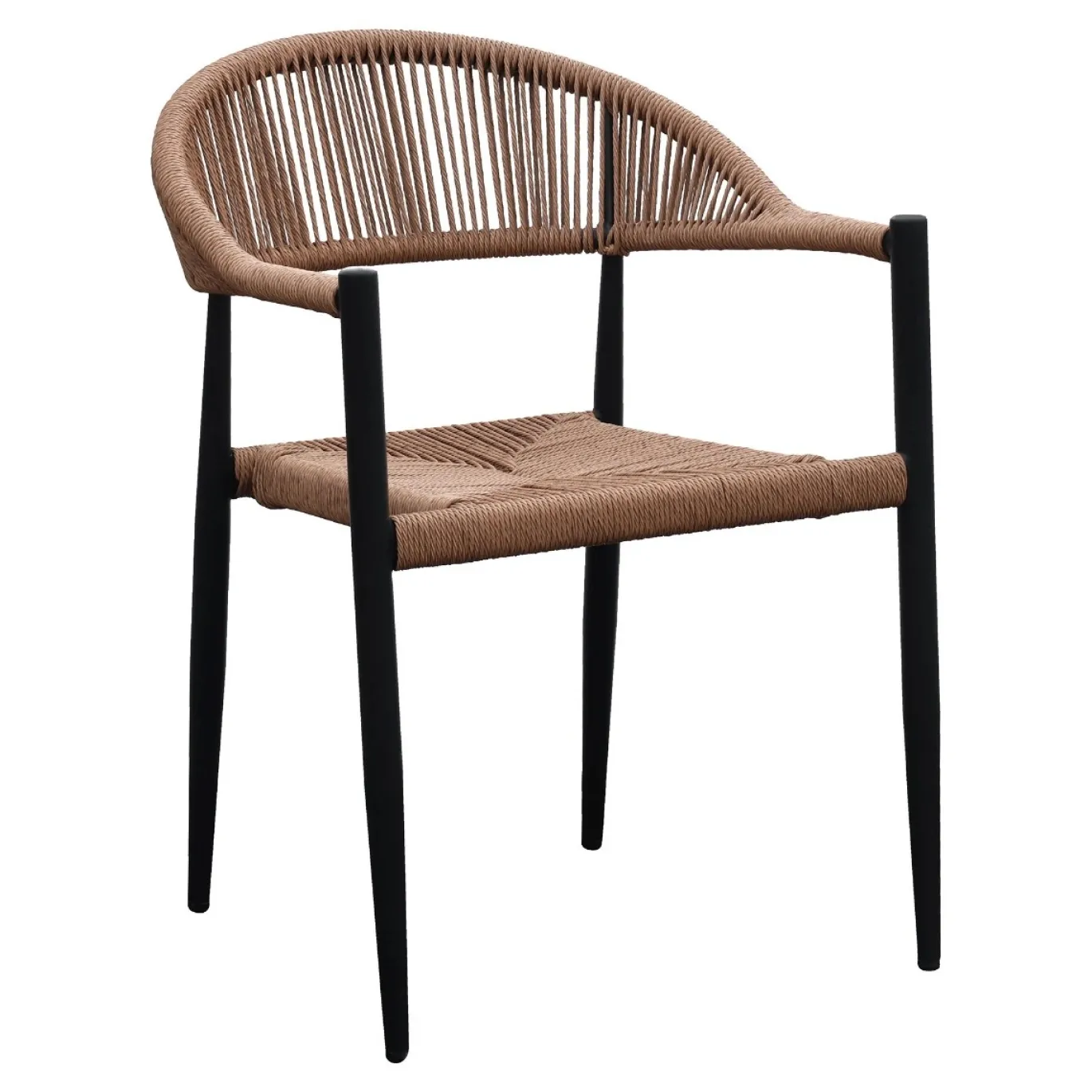 House Nordic Eetkamerstoel Canari PE Rotan Naturel/Zwart