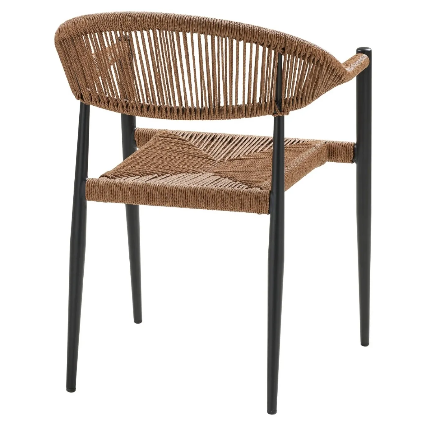 House Nordic Eetkamerstoel Canari PE Rotan Naturel/Zwart
