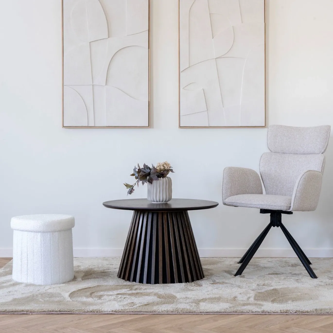 House Nordic Eetkamerstoel Cordoba Staal Lichtgrijs